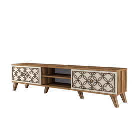 Hanah Home Soporte para TV Nogal y Crema